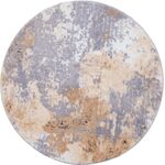Dywan Loren Print 80 cm koło przecierka beżowy