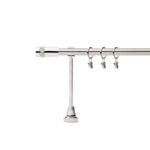 Karnisz pojedynczy metalowy Cylinder D. 19 mm 160 cm srebrny