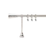 Karnisz pojedynczy metalowy Davi 19 mm 240 cm srebrny