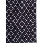 Dywan Loren Print 80 x 150 cm kratka czarny