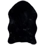 Dywan sztuczna skóra Rabbit puszysty 120 x 160 cm czarny