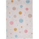 Dywan Piar 80 x 150 cm kółka beżowy
