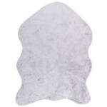 Dywan sztuczna skóra Rabbit puszysty 60 x 90 cm szary