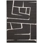 Dywan Delmar outdoor 160 x 230 cm geometria czarny