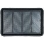 Ociekacz gumowy 40 x 80 cm srebrny