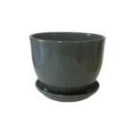 Doniczka Classic z podstawkiem 25 cm kamień szary