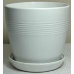 Doniczka Line z podstawkiem 11 cm biały