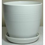 Doniczka Line z podstawkiem 15 cm biały