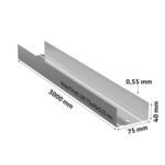 Profil UW 75 x 40 x 0,55 x 4000 mm