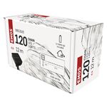 Lampki nano 120 LED łezki z panelem solarnym miedź 12 m IP44 zimna biel timer