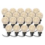 Girlanda łańcuch party 20 x 20 LED przeźroczyste 7,6 m ciepła biel IP44