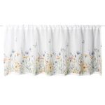 Firanka zazdrostka Pola 45 x 140 cm kwiatki biały