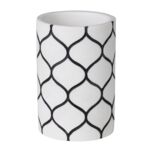 Kubek Net 8 x 8 x 11,5 cm czarno-biały