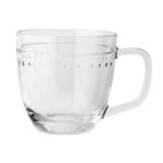 Kubek szklany Oslo Relief 420 ml transparentny