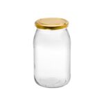Słoiki New 900 ml ze złotą nakrętką 6 sztuk