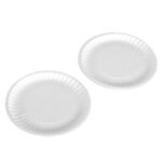 Talerzyki papierowe Simple Solution 100 sztuk biały