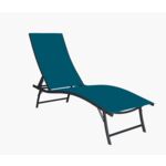 Leżanka 183/149 x 54,5 x 48/99 cm turkus