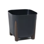 Donica kwadratowa Frida Eco Recycled 21 x 21 cm czarny