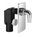 Syfon pralkowy podtynkowy blaszka chromowana, końcówka chromowana