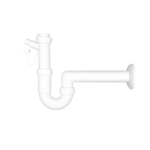 Syfon zlewozmywakowy rurowy bez spustu pralka/zmywarka