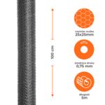 Siatka hexagonalna 25 x 1 mm 100 x 5 m zielona