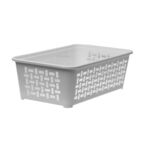 Koszyk plastikowy Sierra 30 x 20 cm biały