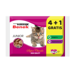 Karma mokra dla kota JUNIOR 4+1 x 100 g Benek