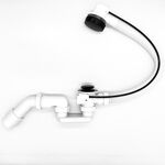 Syfon wannowy z przelewem korek Automat czarny XLEO Premium