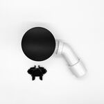 Syfon brodzikowy 90 mm czyszczony od góry czarny XLEO