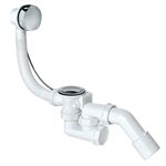 Syfon wannowy korek automatyczny pokrętło chrom