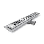 Odwodnienie liniowe Axus standard rynna ABS L- 400 mm syfon obrotowy kwadrat