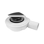 Syfon brodzikowy Speed 2 fi50 mm czyszczenie z góry, mosiężny klik-klak chrom, nakładka kwadrat