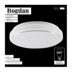Plafon Bogdan okrągły 2 x E27 biały GOLDLUX