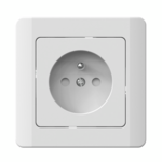 Gniazdo pojedyncze z uziemieniem silva białe