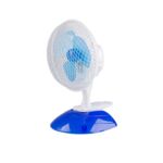 Wentylator biurkowy 15 cm z klipsem biało-niebieski