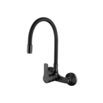 Bateria kuchenna ścienna VERSO z elastyczną wylewką czarna