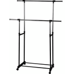 Wieszak na ubrania stojący 2D chrom/czarny Paulo Bis