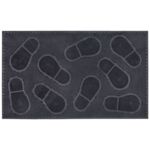 Wycieraczka gumowa 45 x 75 cm czarny