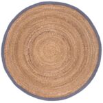 Dywan okrągły Wicker 140 cm szaro-brązowy