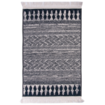 Chodnik dwustronny Alba 80 x 150 cm czarno-niebieski