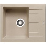 Zlewozmywak TILOS 1B1D 59 x 50 cm beż piaskowy Maidsink