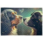 Wycieraczka materiałowa psy 45 x 75 cm mix kolorów