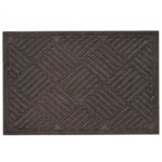 Wycieraczka materiałowa 45 x 75 cm szaro-brązowy