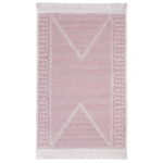 Chodnik dwustronny Elena 75 x 100 cm różowo-czarny