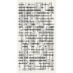 Dywan Casa 80 x 150 cm kratka biało-czarny