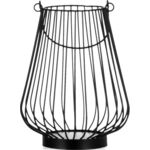 Lampion Durban metalowy 19 x 19 x 32 cm czarny