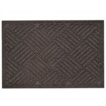 Wycieraczka materiałowa 80 x 120 cm szaro-brązowy