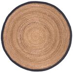 Dywan Wicker okrągły 120 cm brązowo-czarny