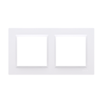 Ramka 2-krotna SIMON10 uniwersalna poziom i pion biała