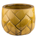 Donica ceramiczna Reja L 22 cm żółty